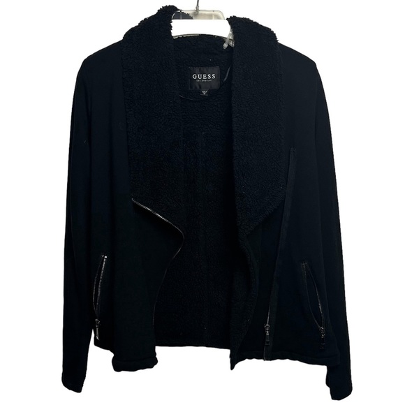 GUESS Asymmetrical Sherpa Lined Jacket - Picture 3 of 12